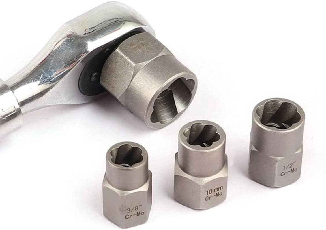 14-teiliges Schraubenausdreher-Set, Schlagschraube- und Mutternentferner-Steckschlüssel-Werkzeug, abisolierte Radmuttern-Entferner, abgerundete Schrauben und Muttern (Einheitsgröße, 14 Stück) )